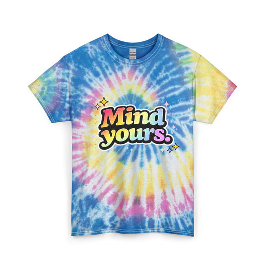 "Mind Yours" Tie-Dye Retro Graphic Tee