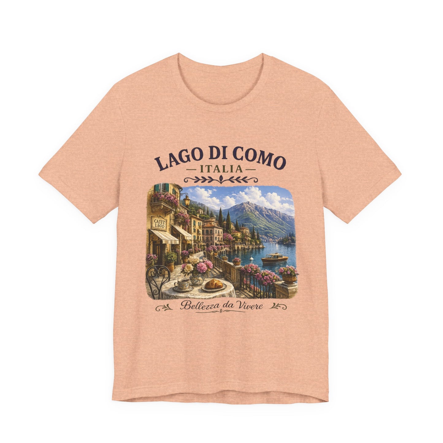 Lago di Como Italia Vintage Graphic Tee – Elegant Lakefront Italian Aesthetic Shirt
