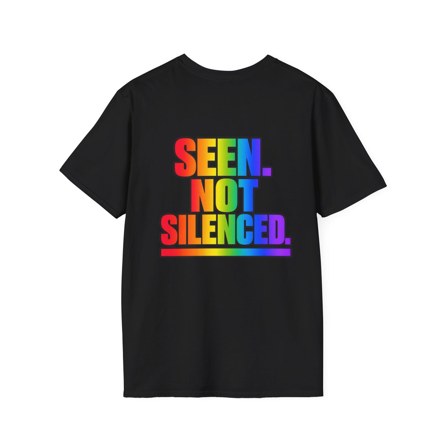 "Seen Not Silenced" Pride Graphic Tee