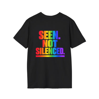 "Seen Not Silenced" Pride Graphic Tee