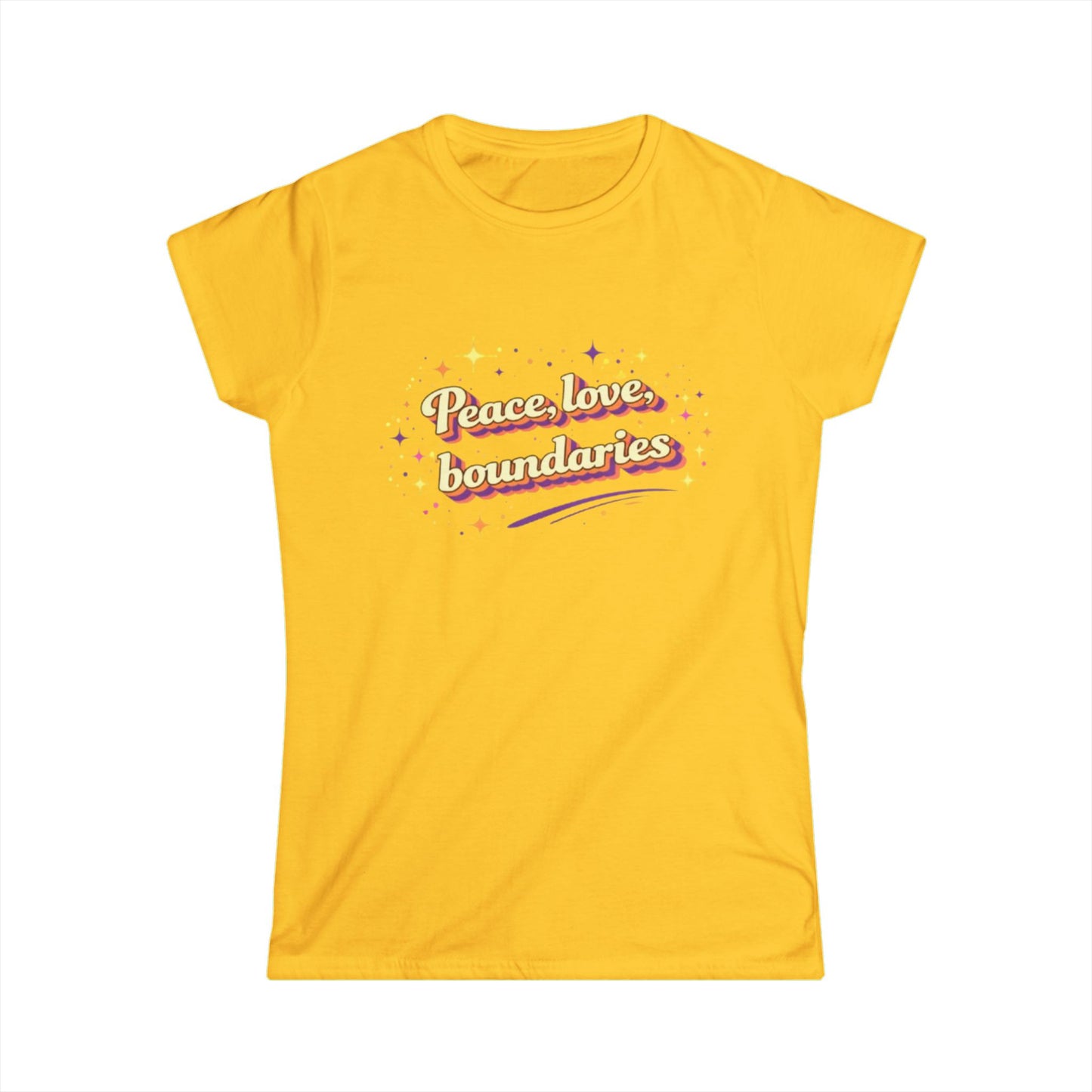 "Peace, Love, Boundaries" Cute Women's Tee