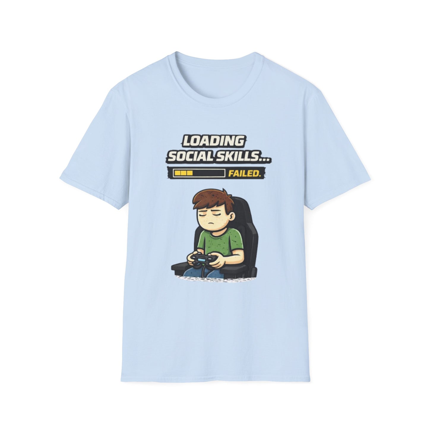 "Loading Social Skills Failed" Funny Gamer Graphic Tee