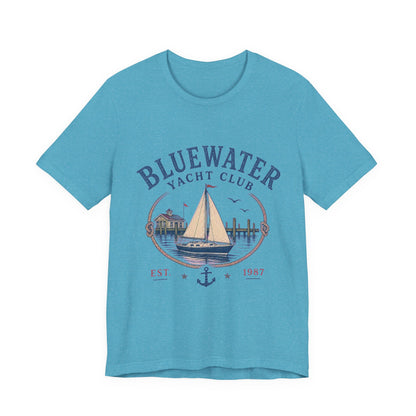 Bluewater Yacht Club Vintage Graphic Tee – Retro Nautical Style Shirt