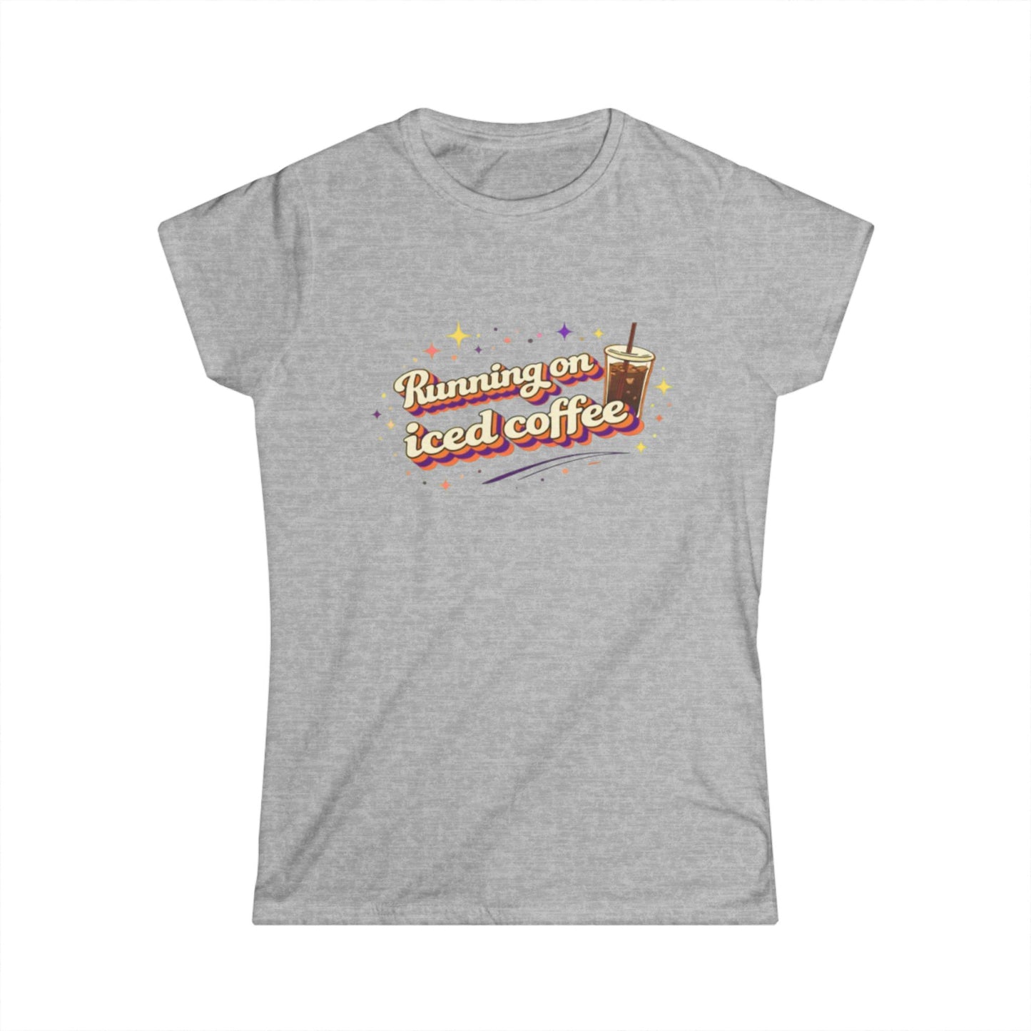 "Running on Iced Coffee" Cute Women's Tee