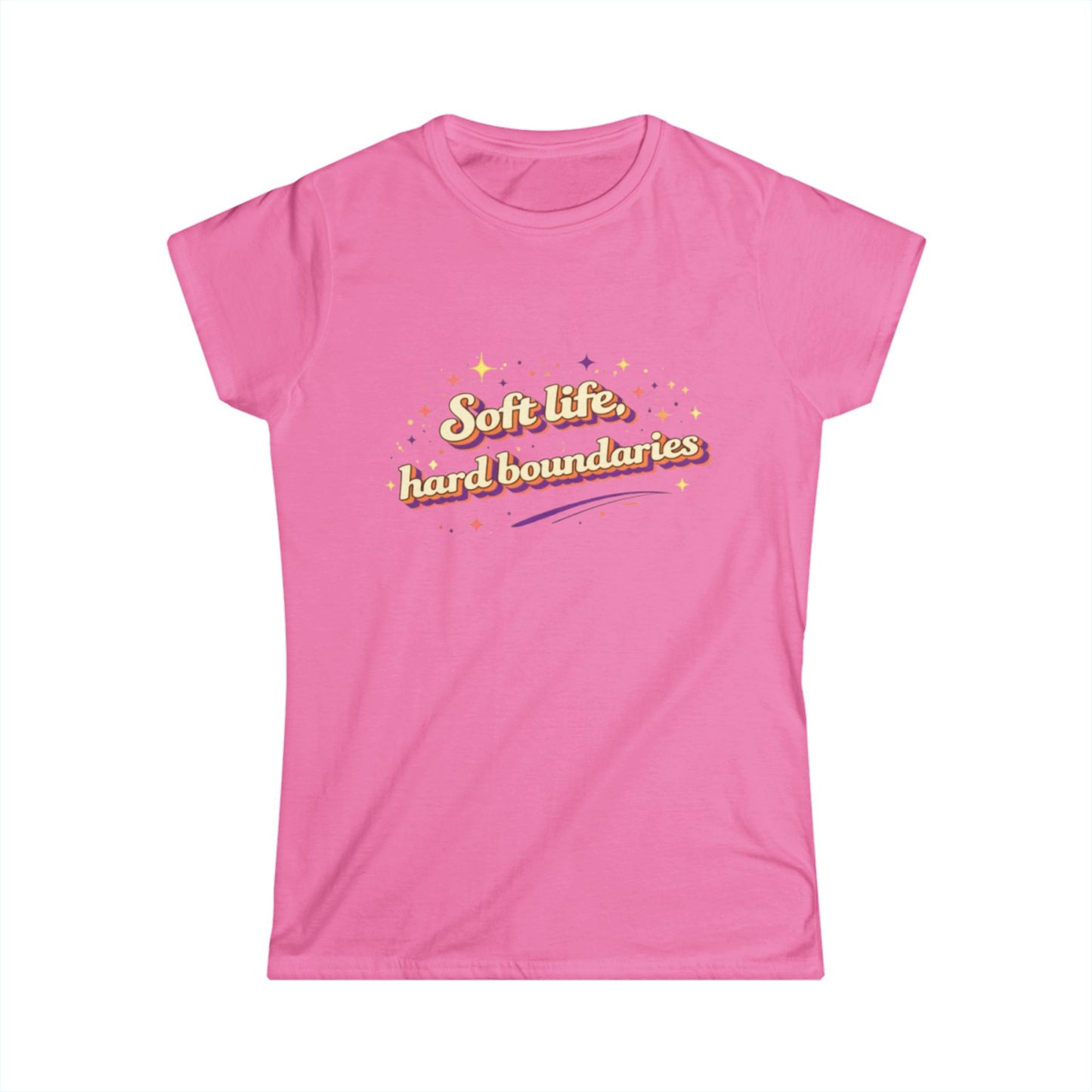 "Soft Life, Hard Boundaries" Cute Women's Tee
