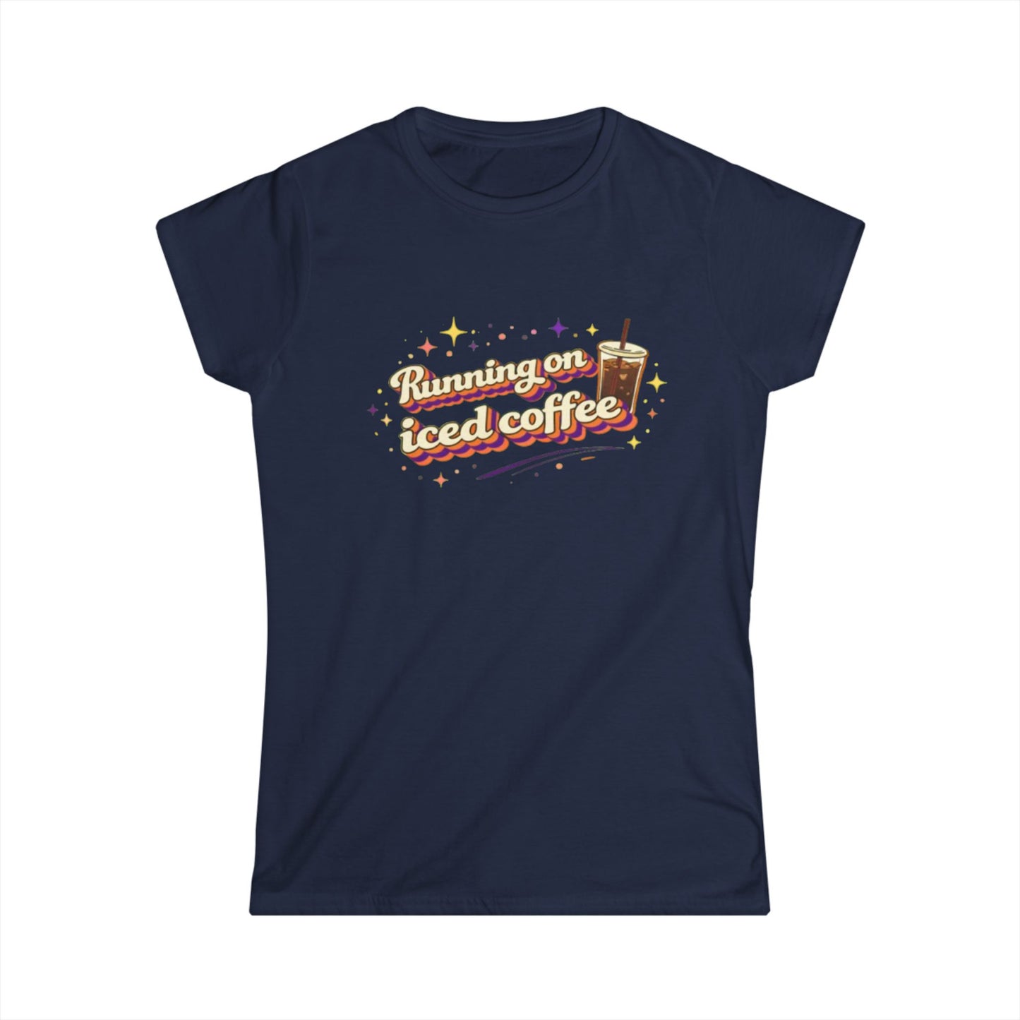 "Running on Iced Coffee" Cute Women's Tee