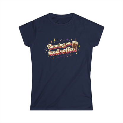 "Running on Iced Coffee" Cute Women's Tee