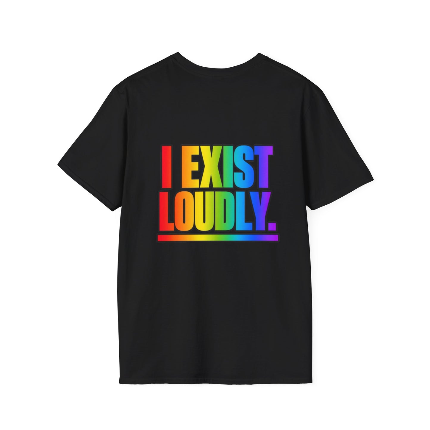 "I Exist Loudly" Pride Graphic Tee