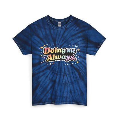 "Doing Me Always" Tie-Dye Retro Graphic Tee