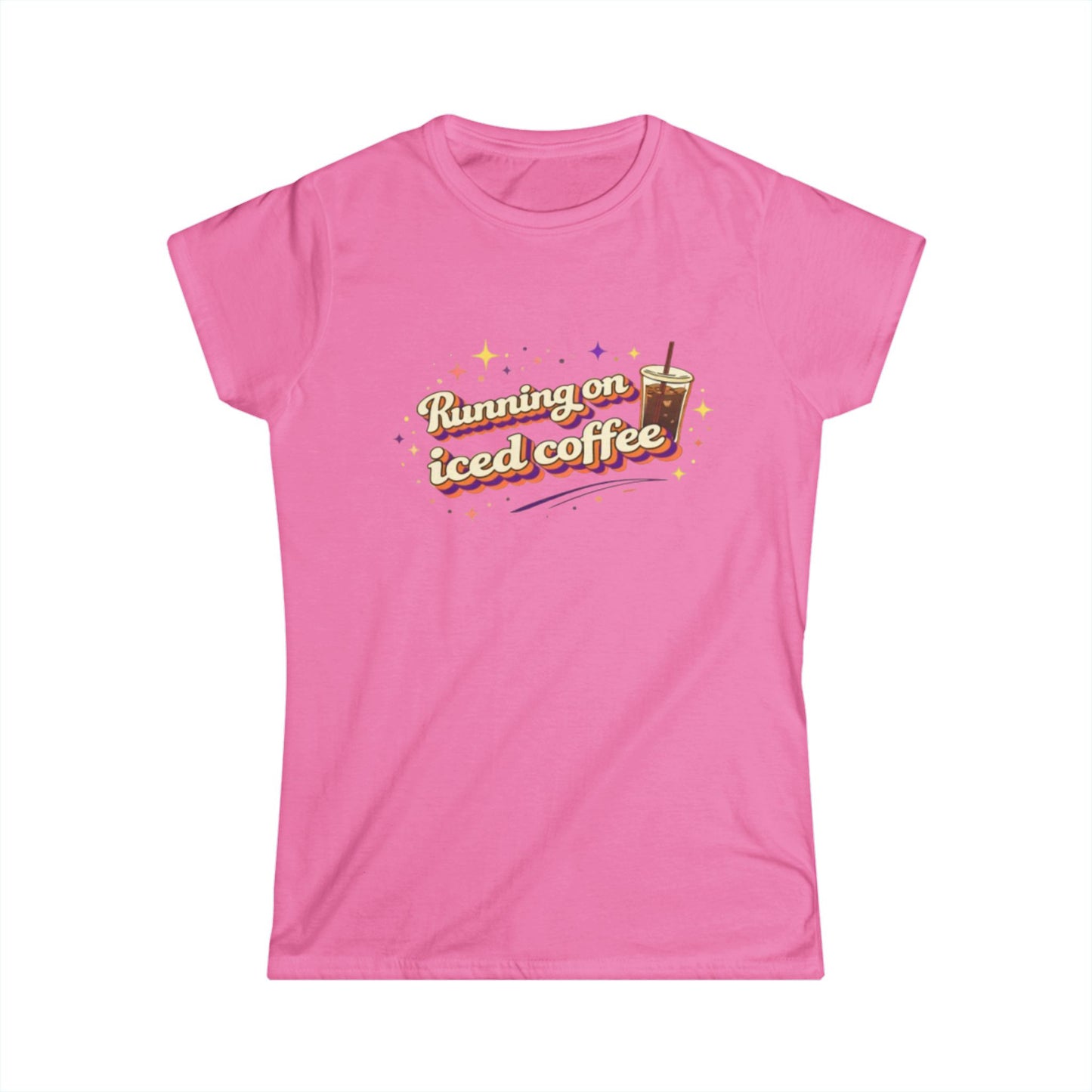"Running on Iced Coffee" Cute Women's Tee