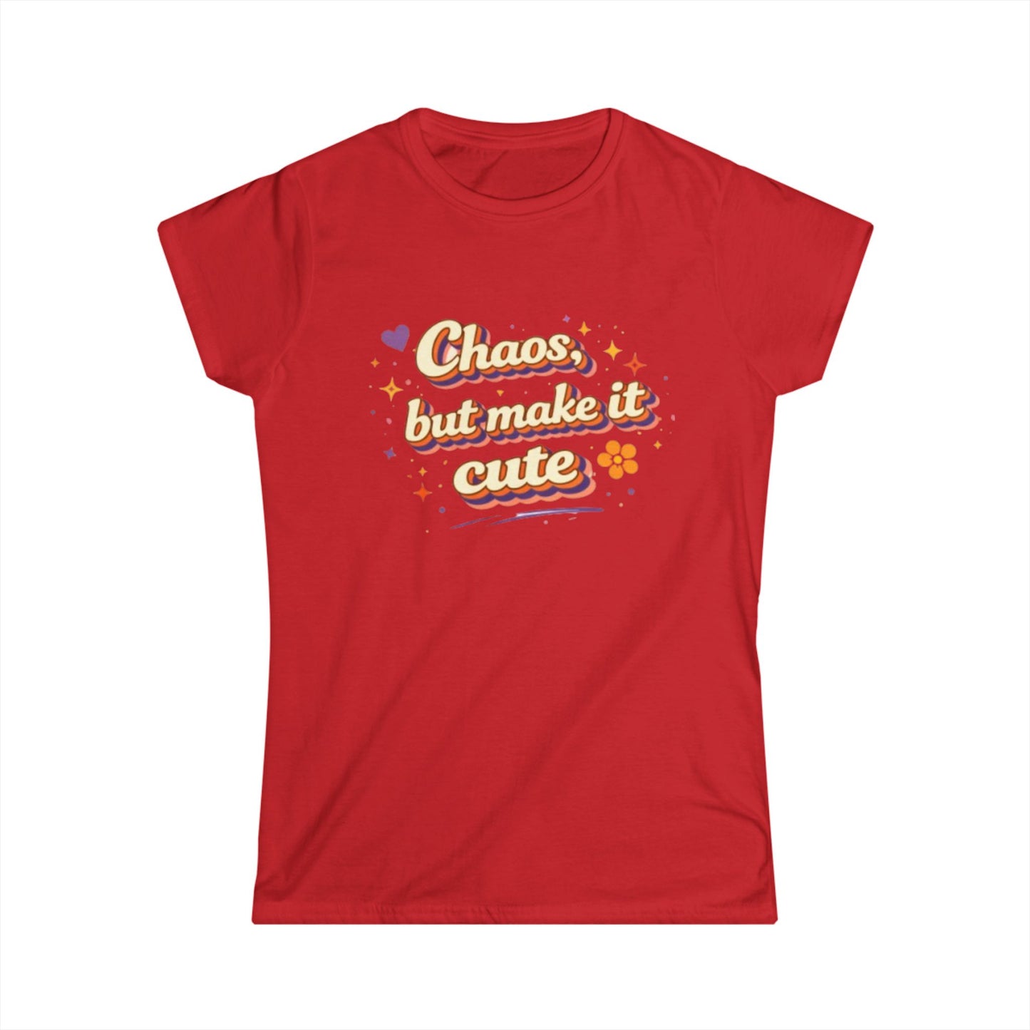 "Chaos But Make It Cute" Womens Cute Tee