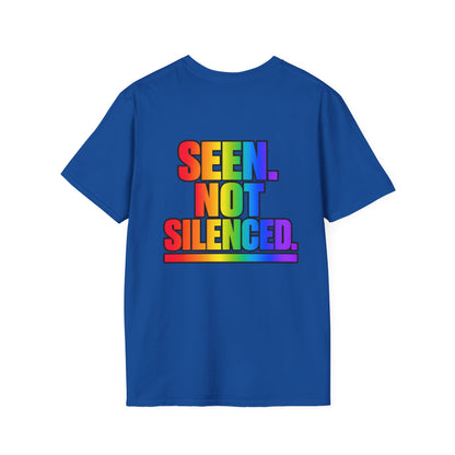 "Seen Not Silenced" Pride Graphic Tee