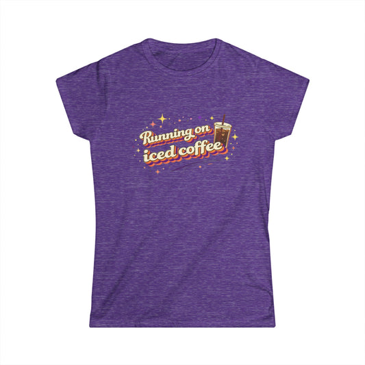 "Running on Iced Coffee" Cute Women's Tee