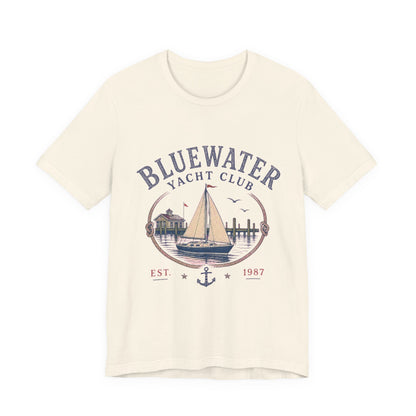 Bluewater Yacht Club Vintage Graphic Tee – Retro Nautical Style Shirt