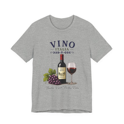 Vino Italia Vintage Graphic Tee – Classic Italian Wine Aesthetic Shirt