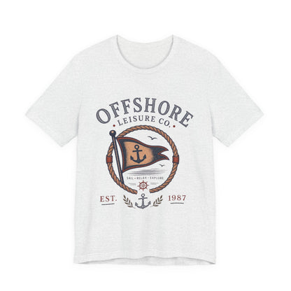 Offshore Leisure Co. Vintage Graphic Tee – Retro Nautical Flag Style Shirt