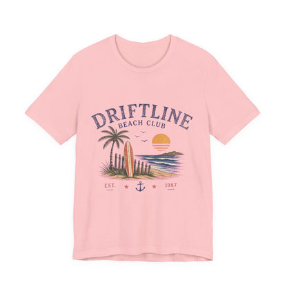 Driftline Beach Club Vintage Graphic Tee – Retro Coastal Surf Style Shirt