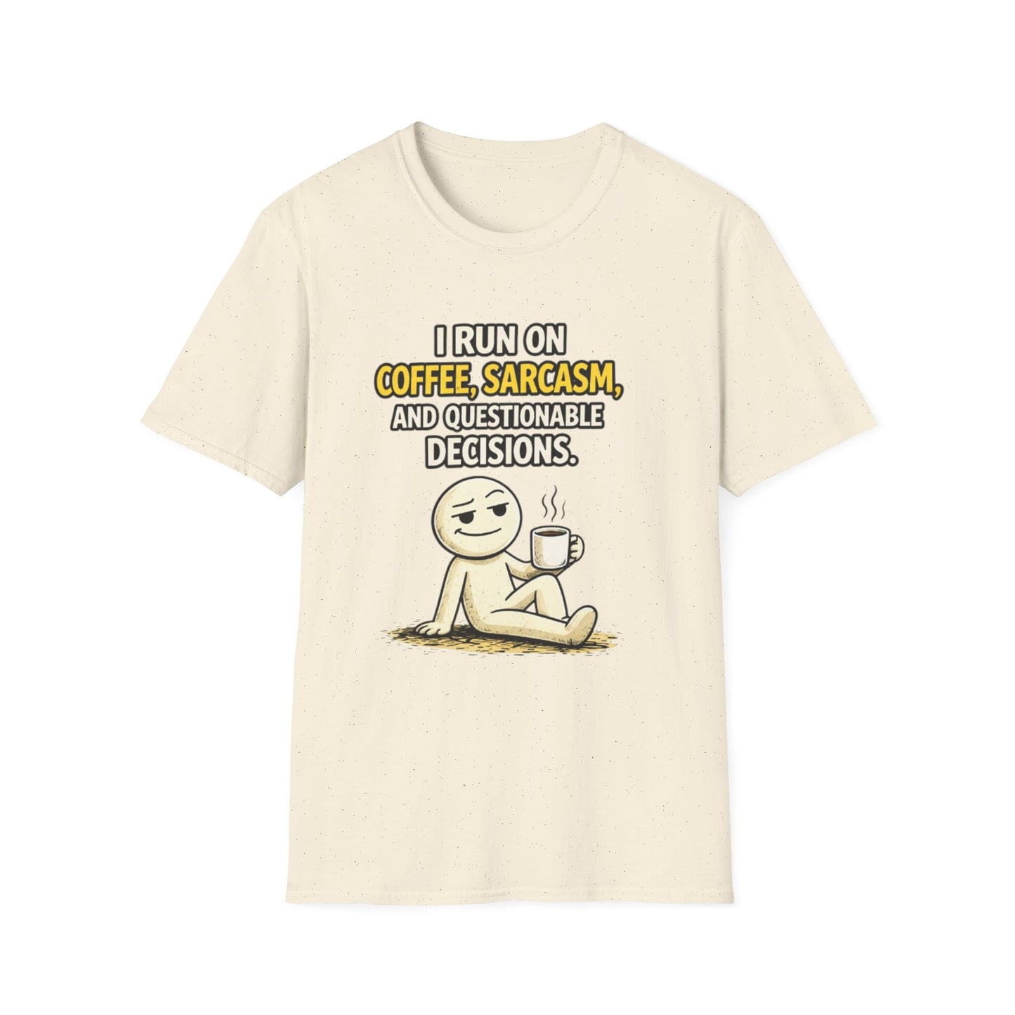 "Coffee, Sarcasm & Questionable Decisions" Funny Graphic Tee