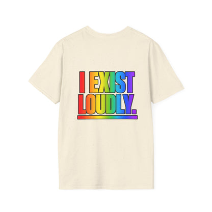 "I Exist Loudly" Pride Graphic Tee