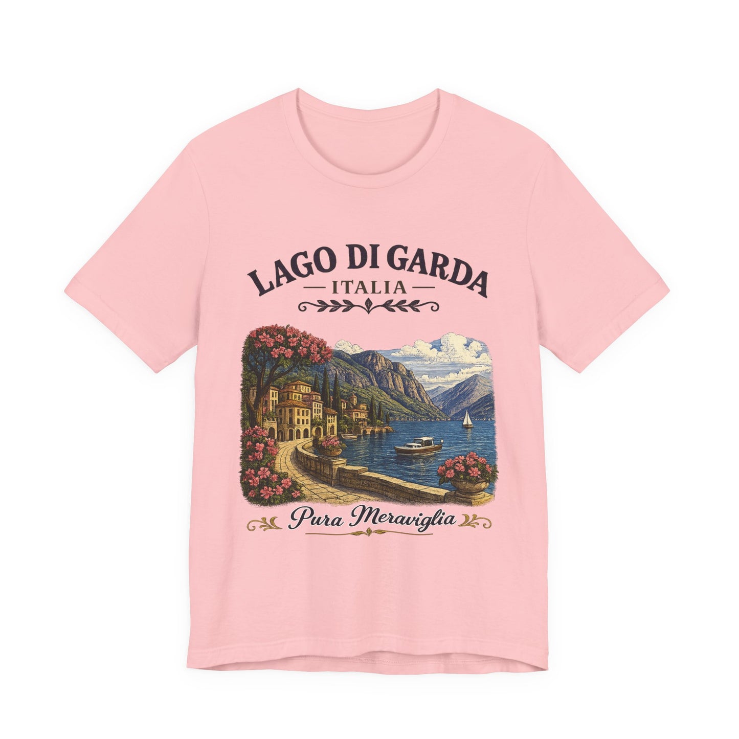 Lago di Garda Italia Vintage Graphic Tee – Scenic Italian Lake Escape Shirt