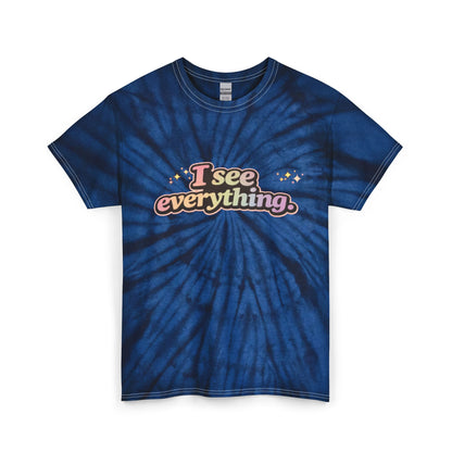 “I See Everything” Tie-Dye Retro Graphic Tee