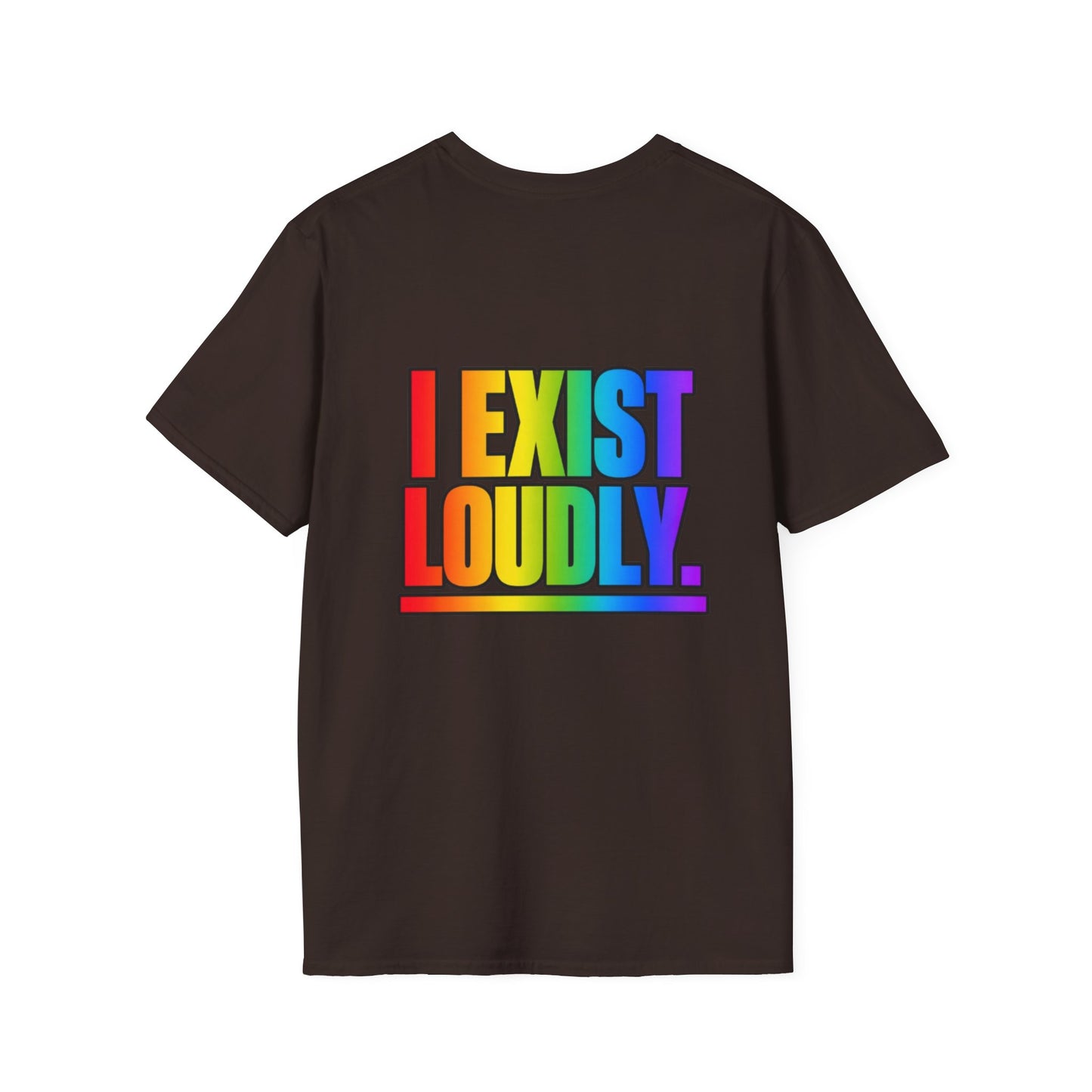"I Exist Loudly" Pride Graphic Tee