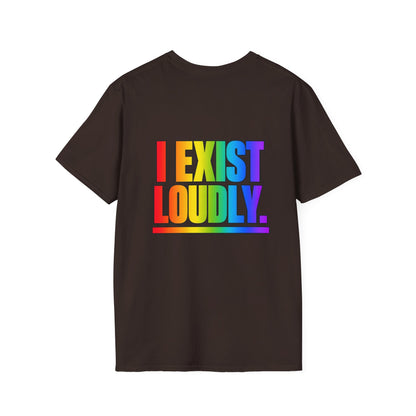 "I Exist Loudly" Pride Graphic Tee