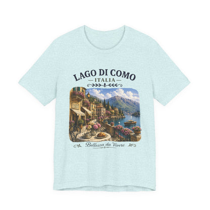Lago di Como Italia Vintage Graphic Tee – Elegant Lakefront Italian Aesthetic Shirt