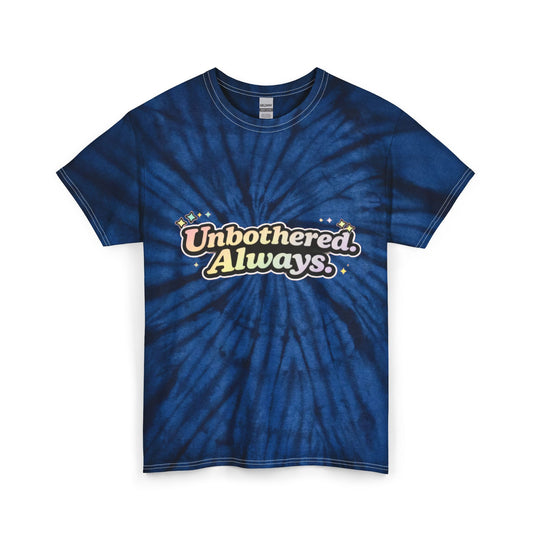 "Unbothered Always" Tie-Dye Retro Graphic Tee
