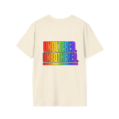 "Unfiltered, Unbothered" Pride Graphic Tee