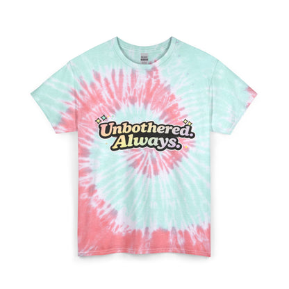 "Unbothered Always" Tie-Dye Retro Graphic Tee