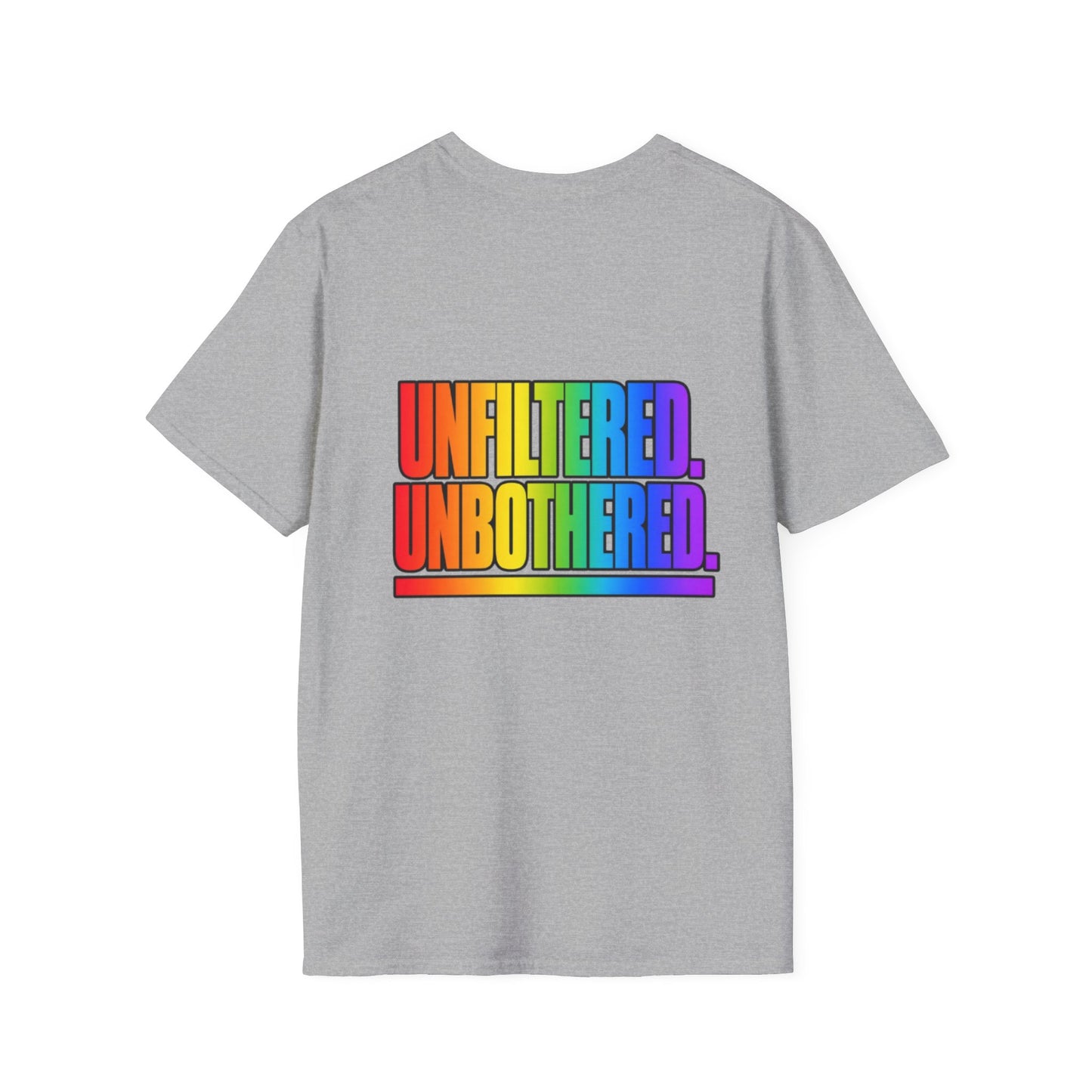 "Unfiltered, Unbothered" Pride Graphic Tee