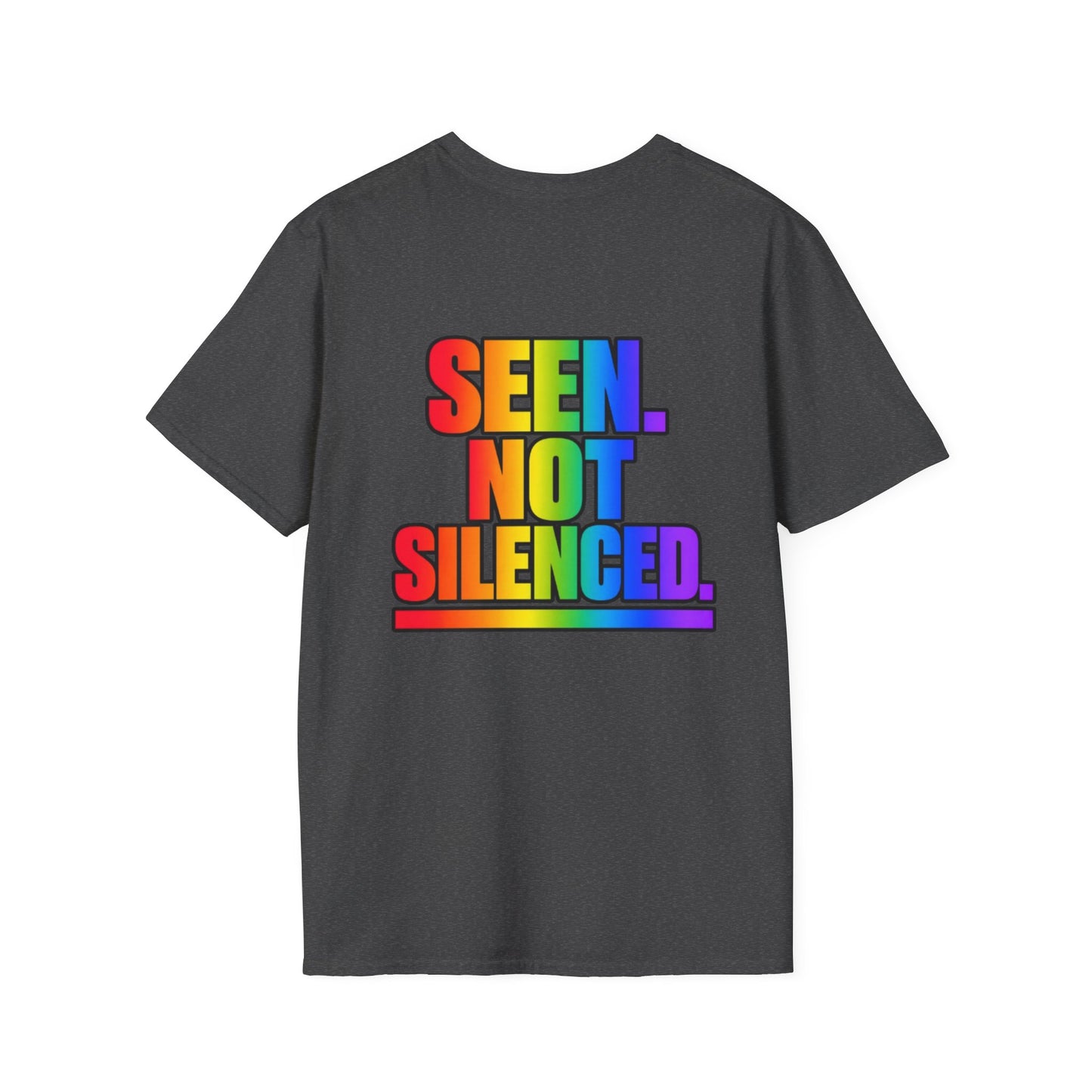 "Seen Not Silenced" Pride Graphic Tee