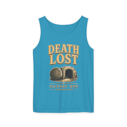 Death Lost Victory Won Christian Graphic Tank