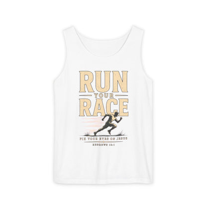 Run Your Race Christian Graphic Tank
