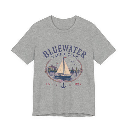 Bluewater Yacht Club Vintage Graphic Tee – Retro Nautical Style Shirt