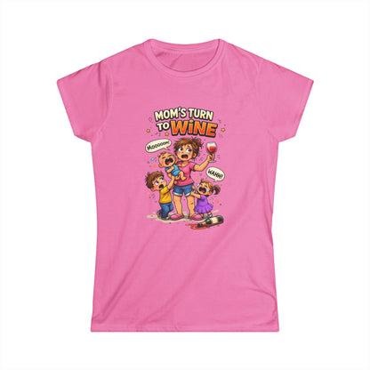 "Mom's Turn to Wine" Funny Mom Tee