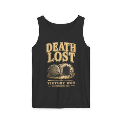 Death Lost Victory Won Christian Graphic Tank