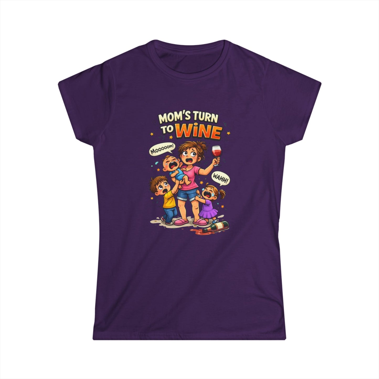 "Mom's Turn to Wine" Funny Mom Tee