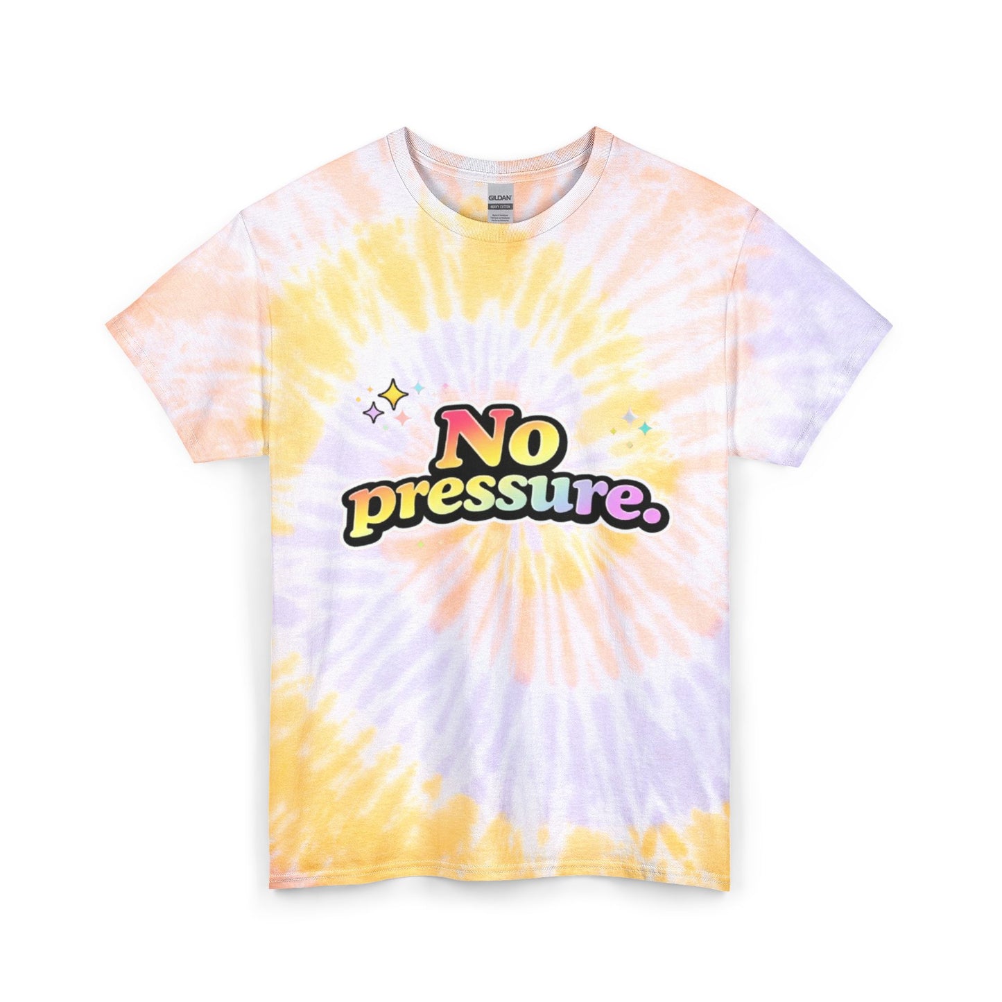 "No Pressure" Tie-Dye Retro Graphic Tee