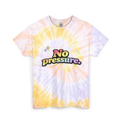 "No Pressure" Tie-Dye Retro Graphic Tee