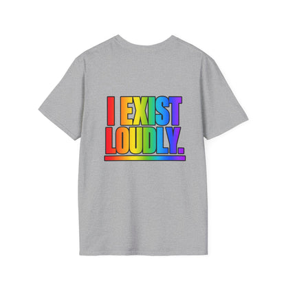 "I Exist Loudly" Pride Graphic Tee