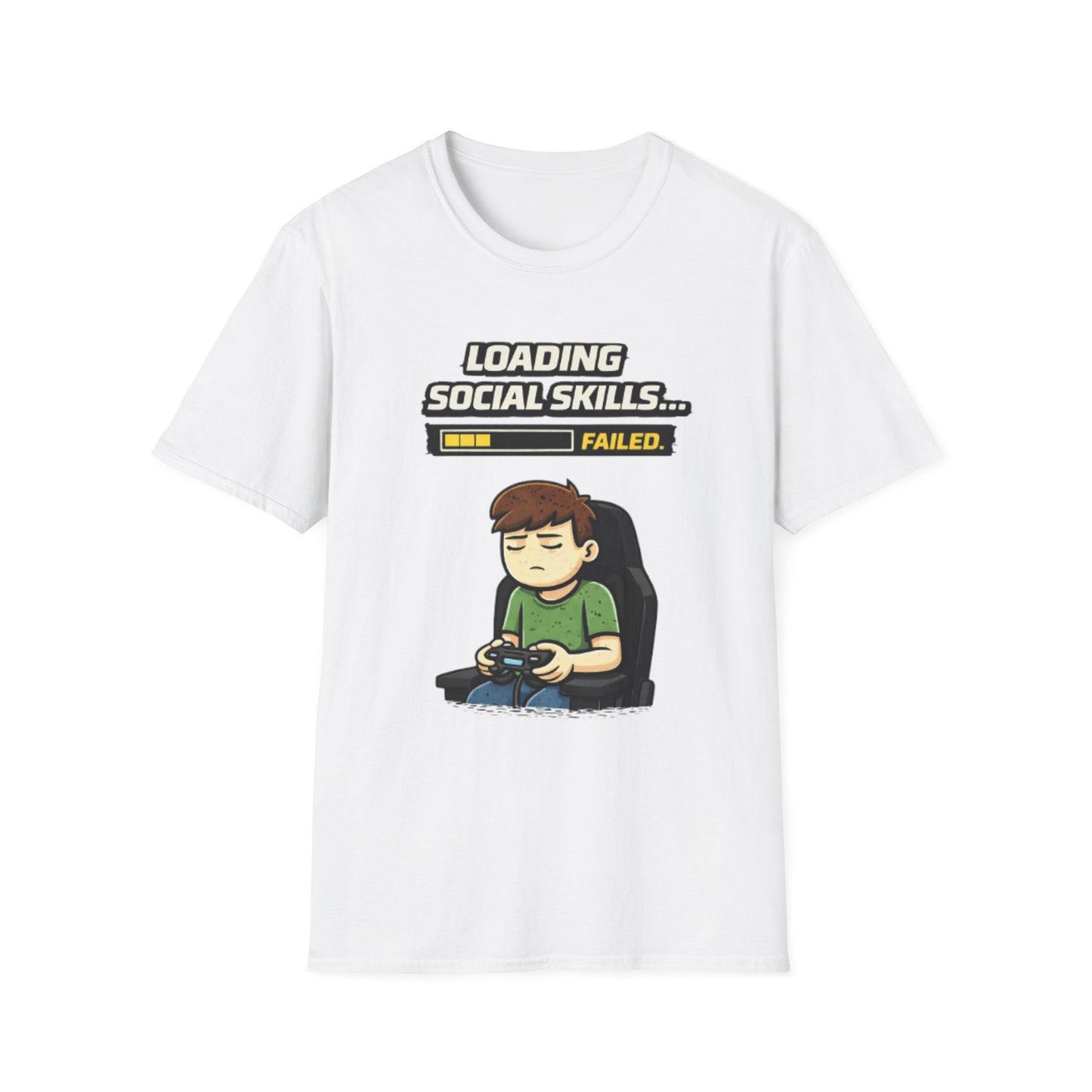 "Loading Social Skills Failed" Funny Gamer Graphic Tee