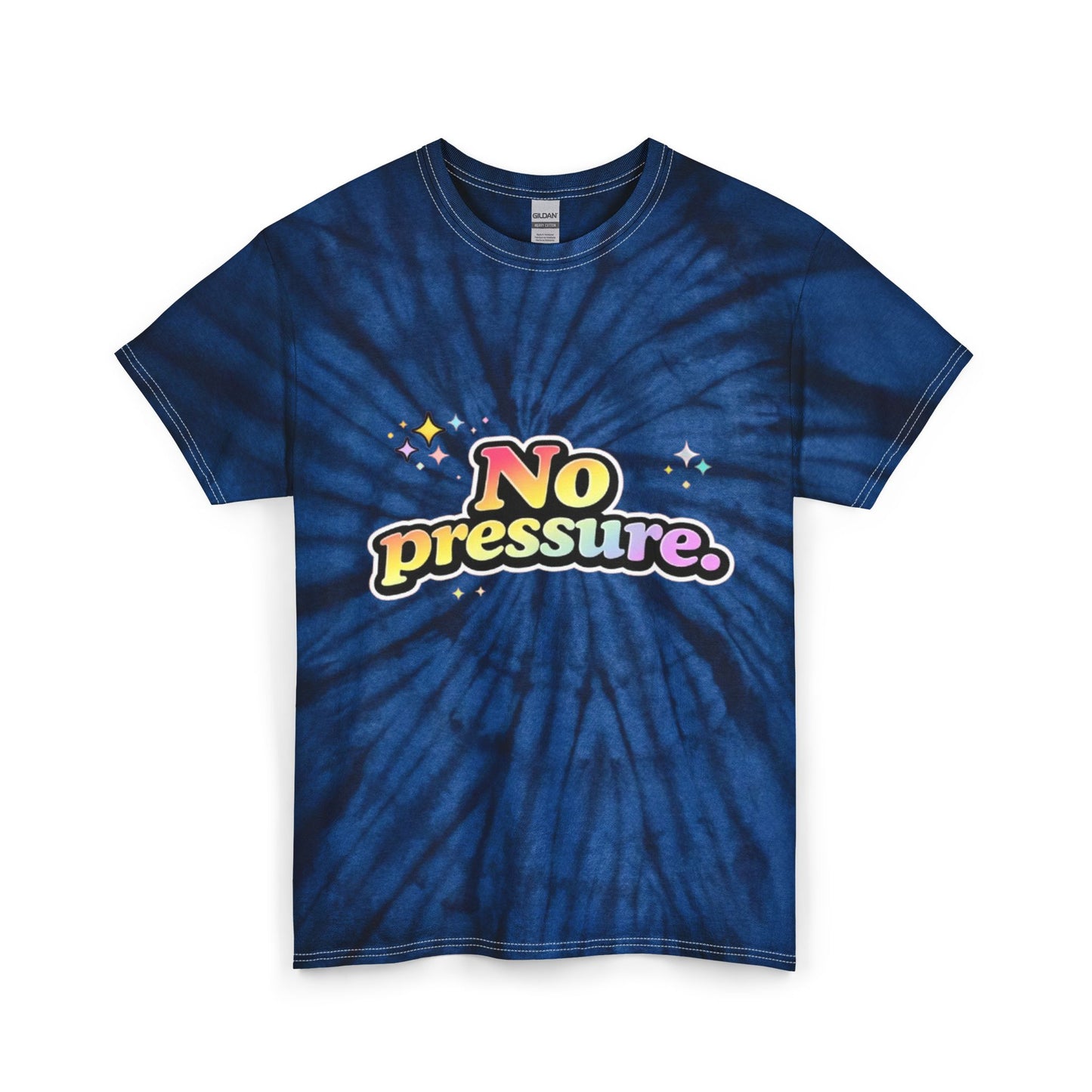 "No Pressure" Tie-Dye Retro Graphic Tee