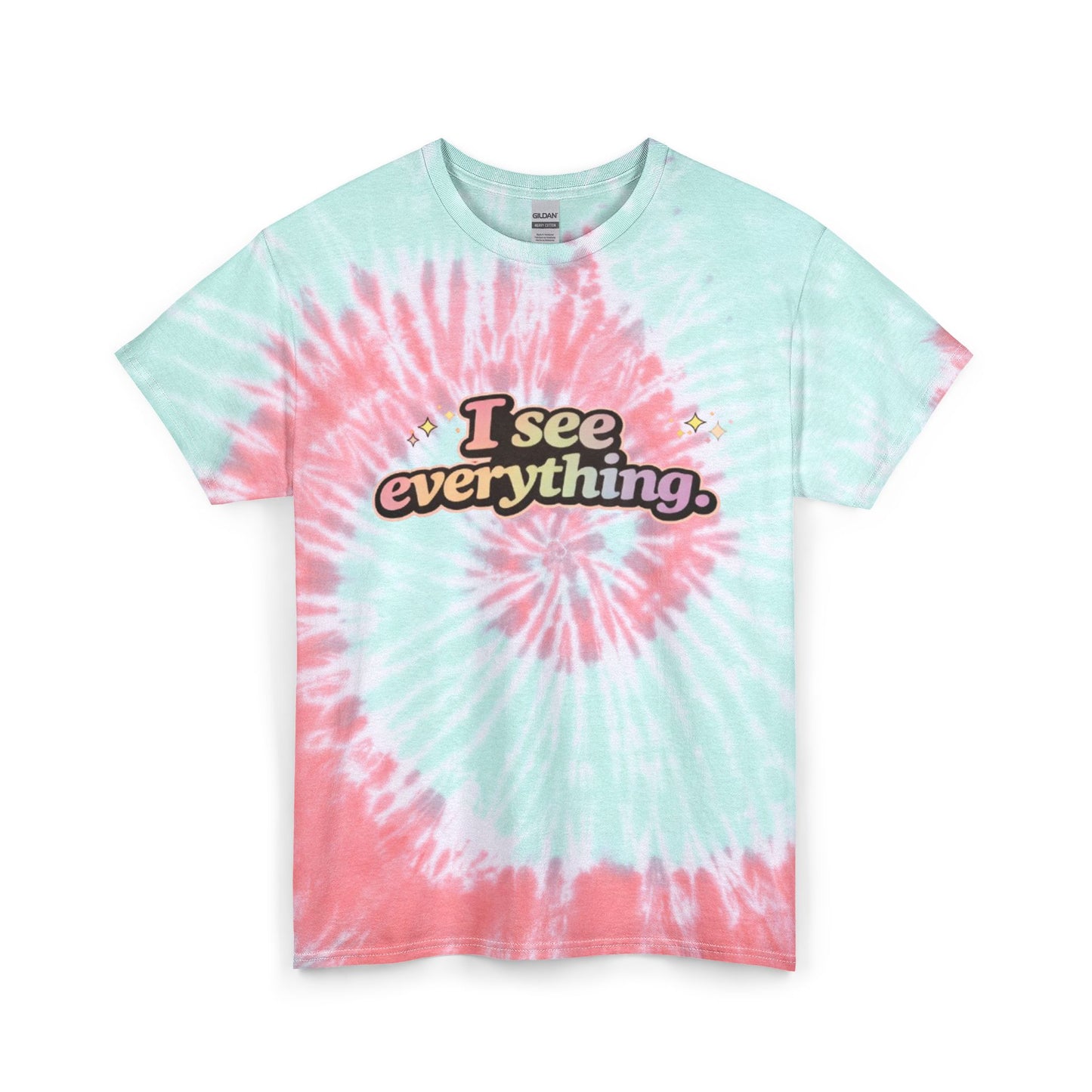 “I See Everything” Tie-Dye Retro Graphic Tee