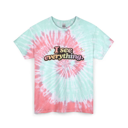 “I See Everything” Tie-Dye Retro Graphic Tee