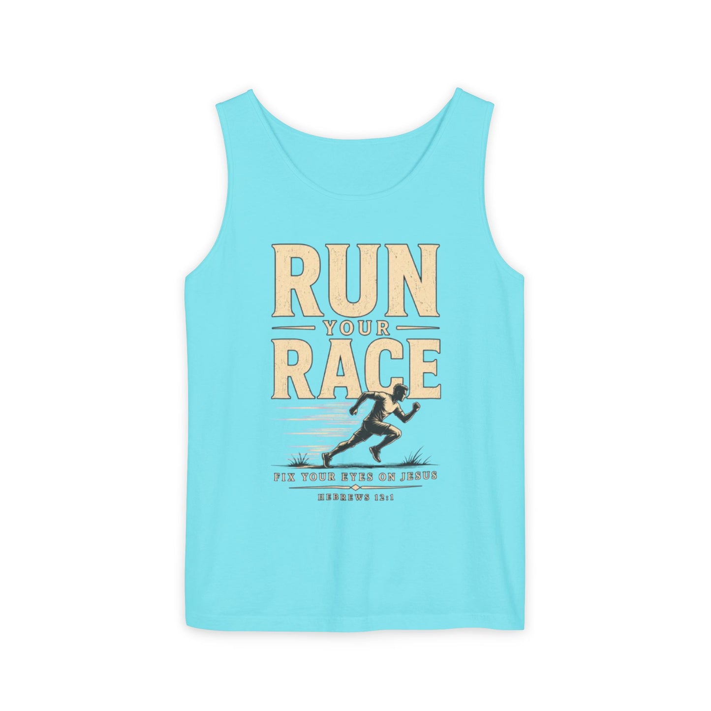 Run Your Race Christian Graphic Tank
