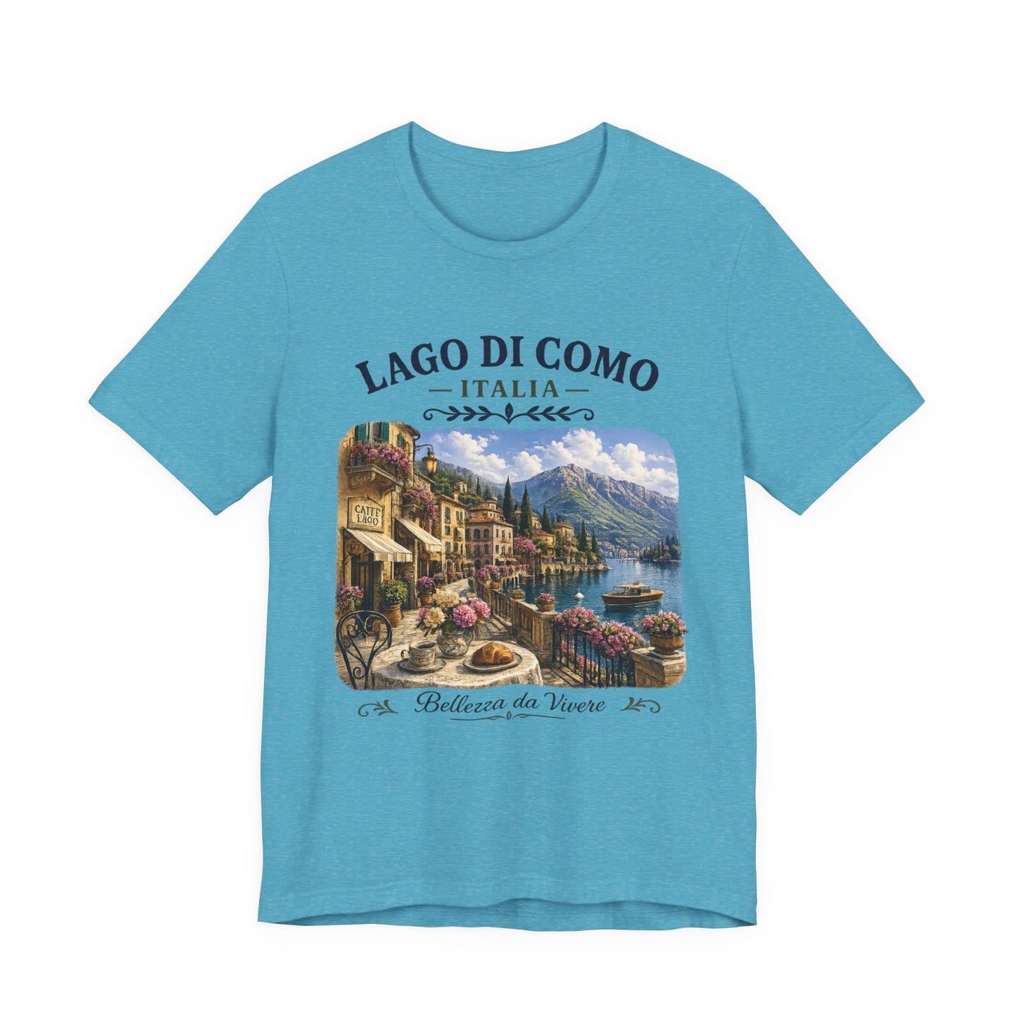 Lago di Como Italia Vintage Graphic Tee – Elegant Lakefront Italian Aesthetic Shirt