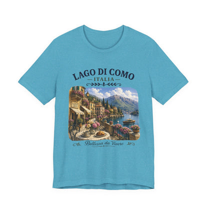 Lago di Como Italia Vintage Graphic Tee – Elegant Lakefront Italian Aesthetic Shirt