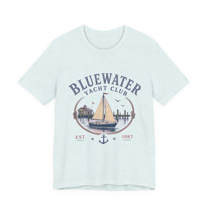 Bluewater Yacht Club Vintage Graphic Tee – Retro Nautical Style Shirt
